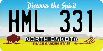 ND license plate HML331
