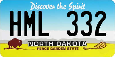 ND license plate HML332