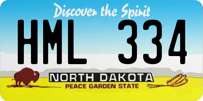 ND license plate HML334