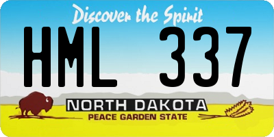ND license plate HML337