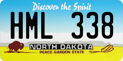 ND license plate HML338