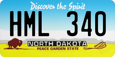 ND license plate HML340