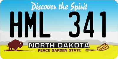 ND license plate HML341