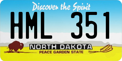 ND license plate HML351