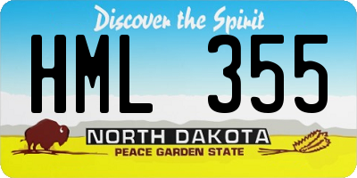 ND license plate HML355