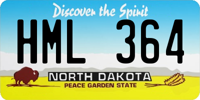 ND license plate HML364