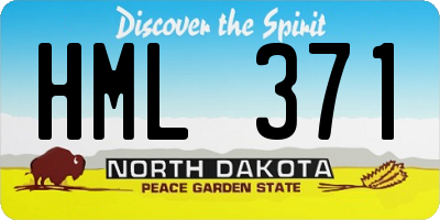 ND license plate HML371