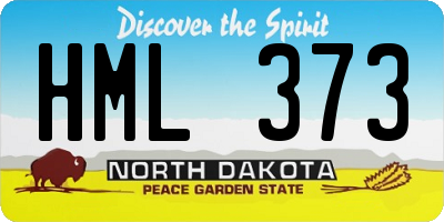 ND license plate HML373