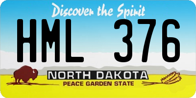 ND license plate HML376