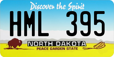 ND license plate HML395