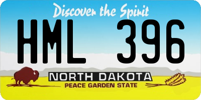 ND license plate HML396