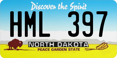 ND license plate HML397