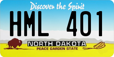 ND license plate HML401
