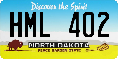 ND license plate HML402