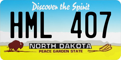 ND license plate HML407