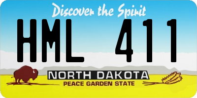 ND license plate HML411