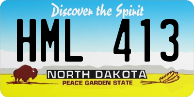 ND license plate HML413