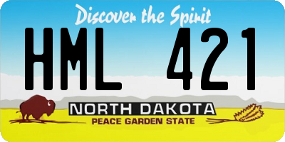 ND license plate HML421
