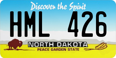 ND license plate HML426