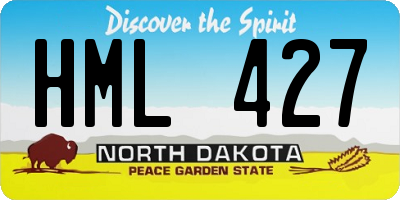 ND license plate HML427