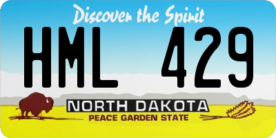 ND license plate HML429