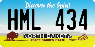 ND license plate HML434