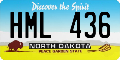 ND license plate HML436