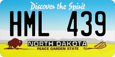 ND license plate HML439