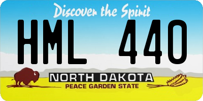 ND license plate HML440