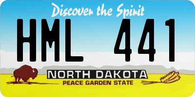 ND license plate HML441