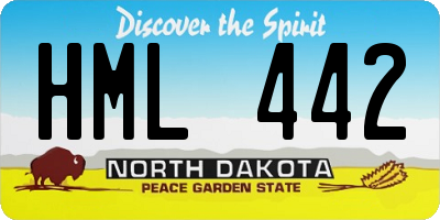 ND license plate HML442
