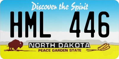 ND license plate HML446