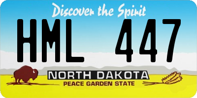 ND license plate HML447