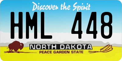 ND license plate HML448