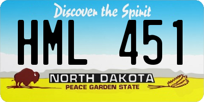 ND license plate HML451