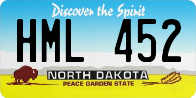 ND license plate HML452
