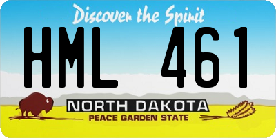 ND license plate HML461