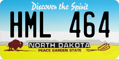 ND license plate HML464