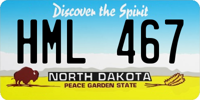 ND license plate HML467