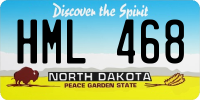 ND license plate HML468