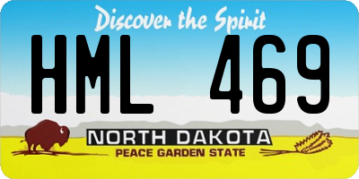 ND license plate HML469