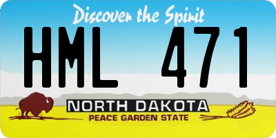 ND license plate HML471