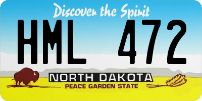 ND license plate HML472