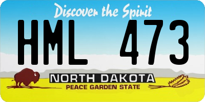 ND license plate HML473