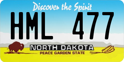ND license plate HML477