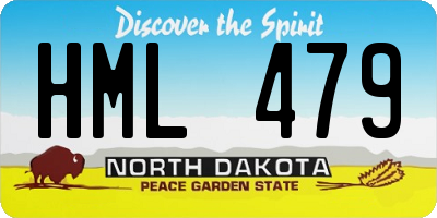 ND license plate HML479