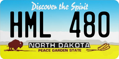 ND license plate HML480