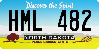 ND license plate HML482