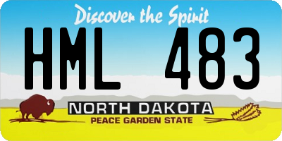 ND license plate HML483