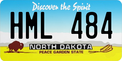 ND license plate HML484